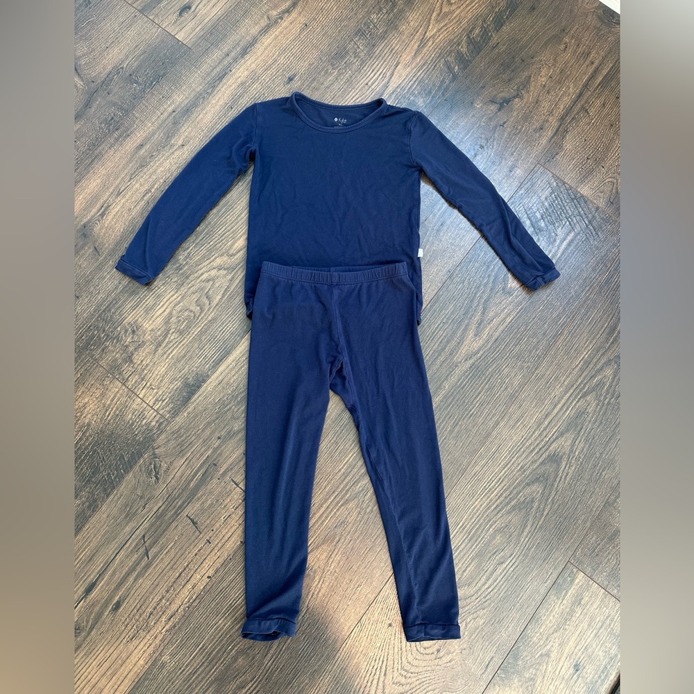 Kyte Kids Long Sleeve Pajama Set Navy Blue Size 4T